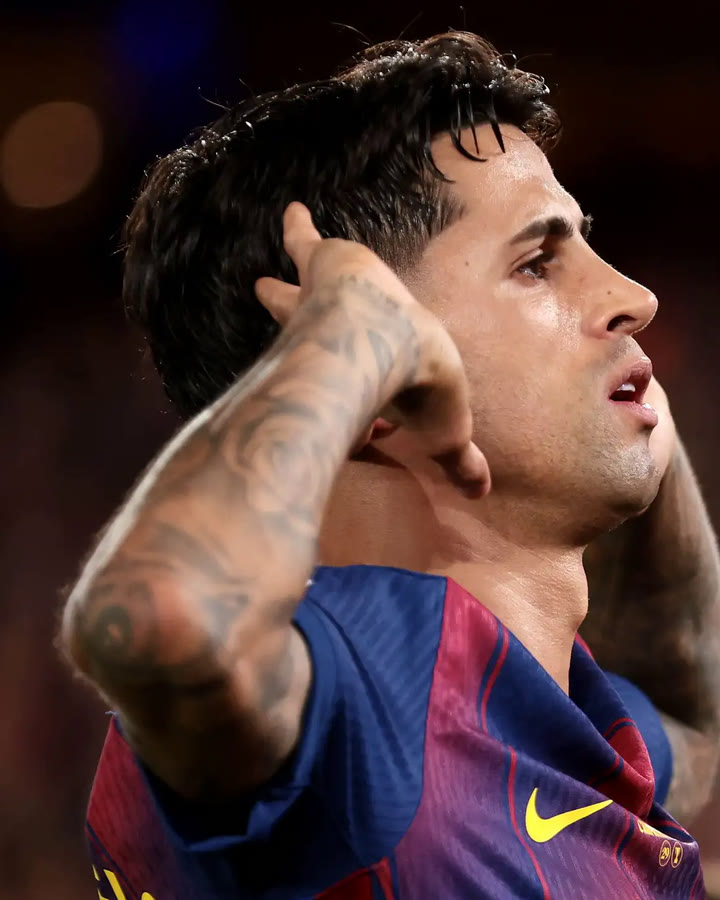 João Cancelo, défenseur portugais du FC Barcelone, buteur contre Galatasaray