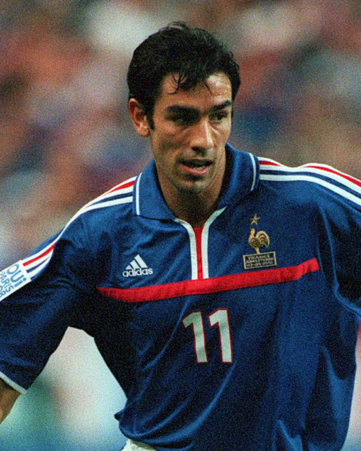 Robert Pirès, né d’un père portugais, avec l’équipe de France