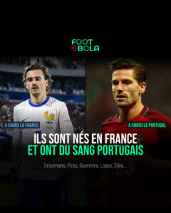Antoine Griezmann sous le maillot de l'équipe de France et Adrien Silva sous celui du Portugal : ils sont nés en France et ont du sang portugais